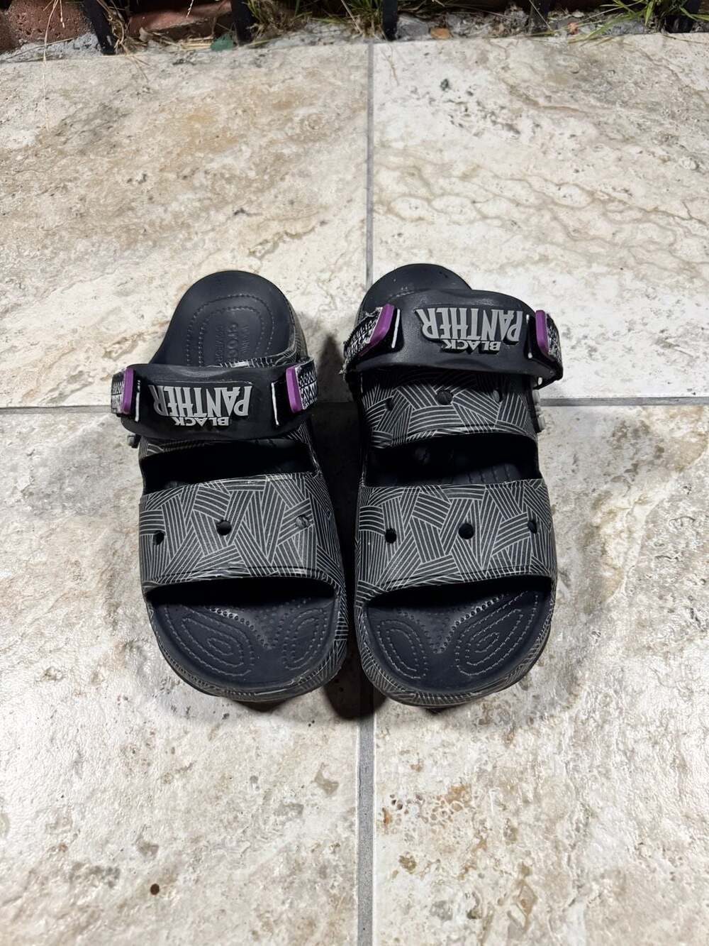 Crocs Marvel Black Panther All-Terrain Sandal Size M12 Black